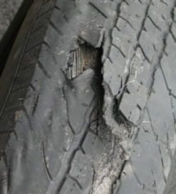 Cuts should be checked by a tyre specialist